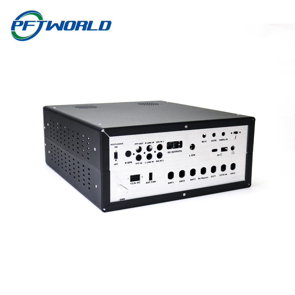 Black Anodized Aluminum Parts Laser Cut Porous With Heat Dissipation Function On The Side