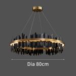 Modern Creative Circle LED Black Chandelier Lobby Hotel Light(WH-CY-164)