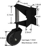 Standard 4 inch Furniture Caster Wheels for Wooden Gate PVC Fence and Spring