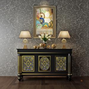 Quality New Arrival Modern Eco-friendly Removable Plant Fiber Particle Wallpaper wholesale