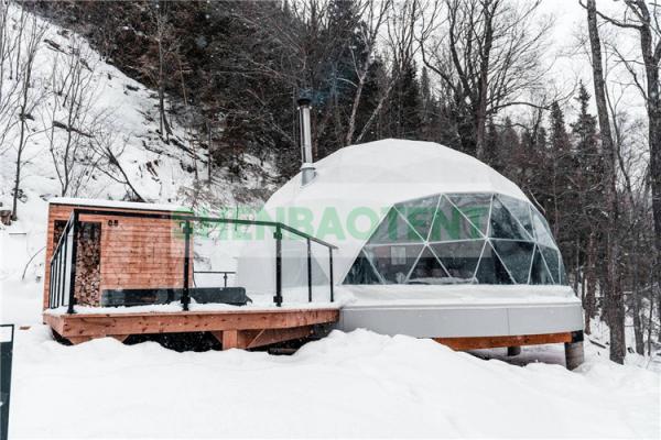 Cheap A White Glamping Dome Tent Snow Camp Best For Holiday Travel Garden Village for sale