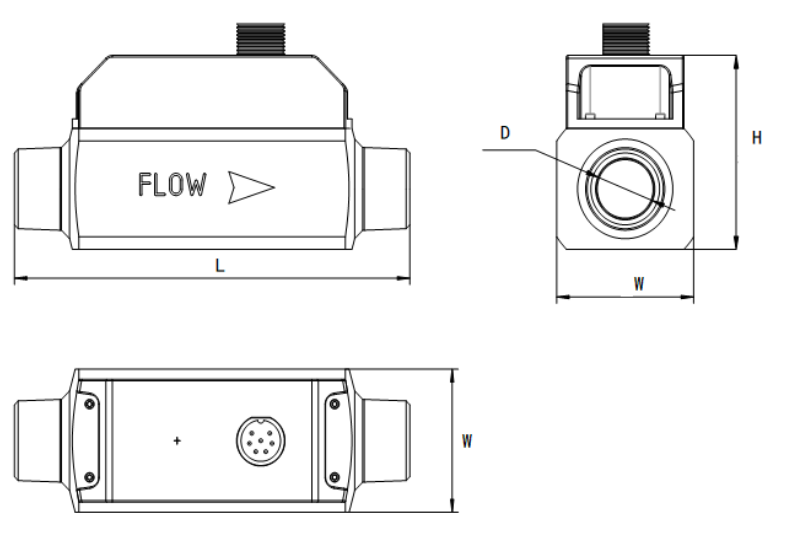 0-60m/S 1-5VDC 4-20mA Apolegamy Flow Meter With Analog Output