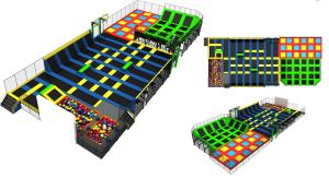 Quality 750M2 China Supply Luxury Indoor Trampoline/Bungee Park With Dodge Balls Basketball Foam Pit wholesale