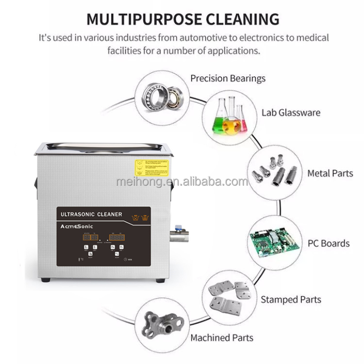 Heater OEM Digital Ultrasonic Cleaner 3L 120W With Digital Timer