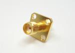 RF Straight SMA Female to Female 18GHz Flange Mount Adapter