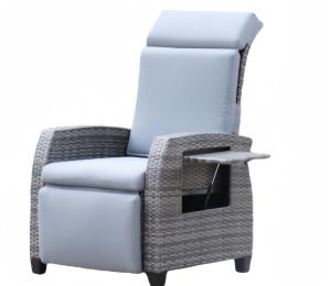 Quality Luxury Outdoor Indoor Rattan Lounge Chair Furniture Set Wicker Single Sofa Garden Recliner Lying Bed wholesale