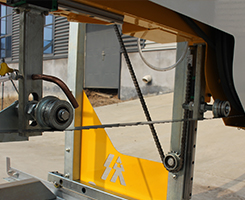 9HP Gasoline Engine Portable Horizontal Band Sawmill With 3.74*1.8*.17m Dimension