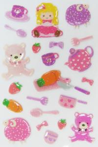 Quality Kawaii Girl Toy Japanese Puffy Stickers For Kids ODM OEM / ODM Available wholesale