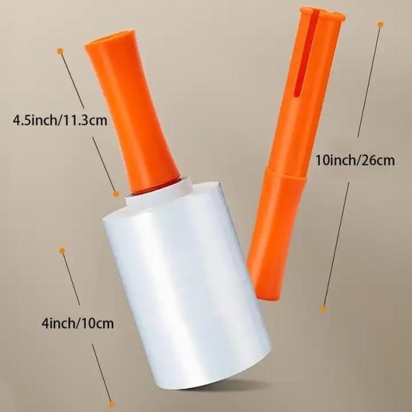 Blue Stretch And Shrink Film Width 20cm / 50cm / 100cm Designed With Plastic Handle