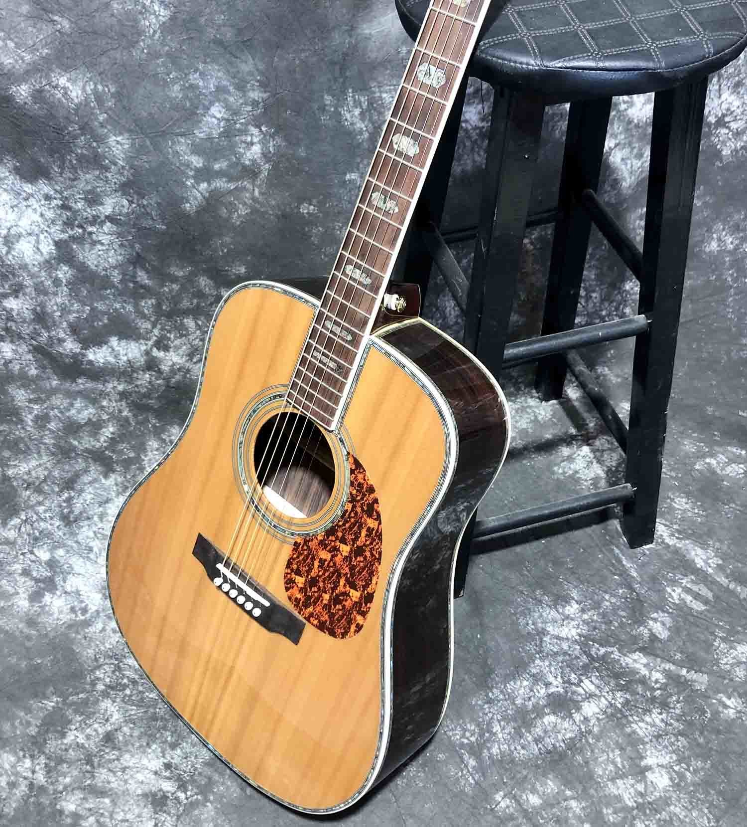 Custom Solid Cedar Top 45c Body Dreadnought Classic Acoustic Guitar with FSM Pickup 301 Hardcase