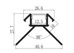 Customized Strip Light LED Plaster In Channel 41*28mm Embedded Drywall Gypsum