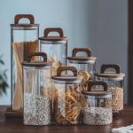 capacity food grade empty round high borosilicate glass reusable food storage