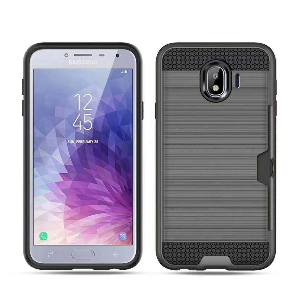 Colorful Metal Brushed with Side Card Pocket Function Protective Shell For IphoneXS IphoneXS MAX IphoneXR Iphone8 Plus