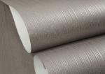 Modern Flocking Non woven Wallpaper with Simple Silver Grey Pure Color