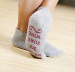 Non Skid Yoga Pilates Socks , Low Cut Anti Slip Yoga Socks Embroidery Logo