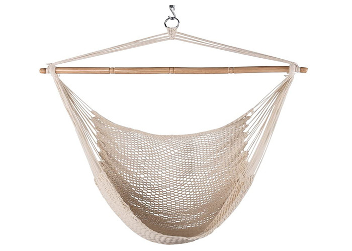 Nontoxic Hanging Hammock Chair Indoor With Polyester Cotton Rope Material
