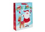 Custom Design Merry Christmas Xmas Paper Gift Bags With Honeycomb and POP UP