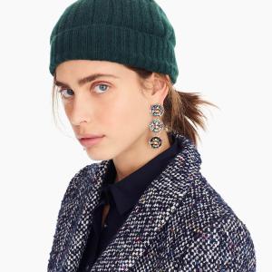 Quality Female Cashmere Cable Knit Hat / Cable Knit Winter Hat One Size 5GG Gauge wholesale