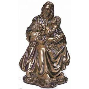 Quality Garden Metal sculpture Jesus &amp; children bronze statues,customized bronze statues, China sculpture supplier wholesale