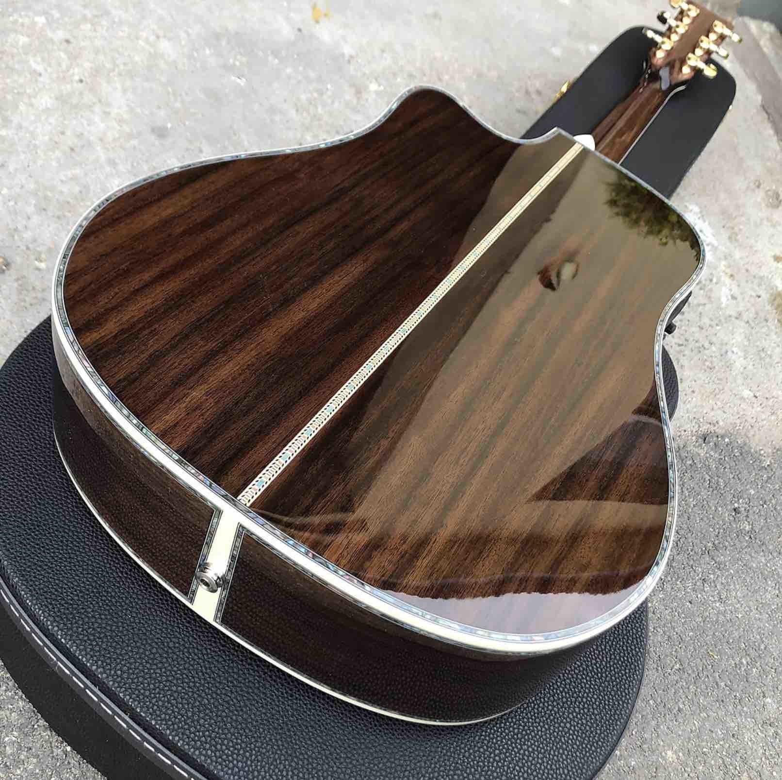 Classical Acoustic Guitar Grand Cutaway 41" Solid Spruce Top Rosewood back&side 301 EQ Abalone Binding