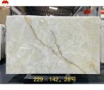 Modern Villa Design Polished White Onyx Marble Slab for Livingroom Wall and