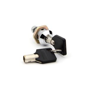 Quality Office Tubular Cam Lock Plastic Black Key Handle 15.5mm Thread Diameter wholesale