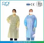 AAMI Level 3 Disposable Isolation Gown PE Coated Long Sleeves With Cuff Medical