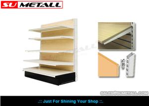 Quality Medium Duty Supermarket Display Shelving Grocery Store Shelves With MDF Wood Back wholesale