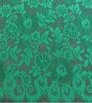 Green Scalloped Edge Lace Fabric