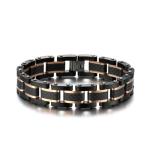 Customized Stainless Steel Chain Bracelet Jewelry Men's Carbon Fiber Bracelet