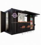 Shop Supermarket 10-12FT Container Mobile Cafe Steel Structure with Wooden