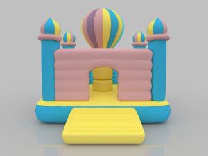 Quality 3 - 16 Years Old Inflatable Castle Hot Air Balloon Theme Bounce House Business With Blower wholesale