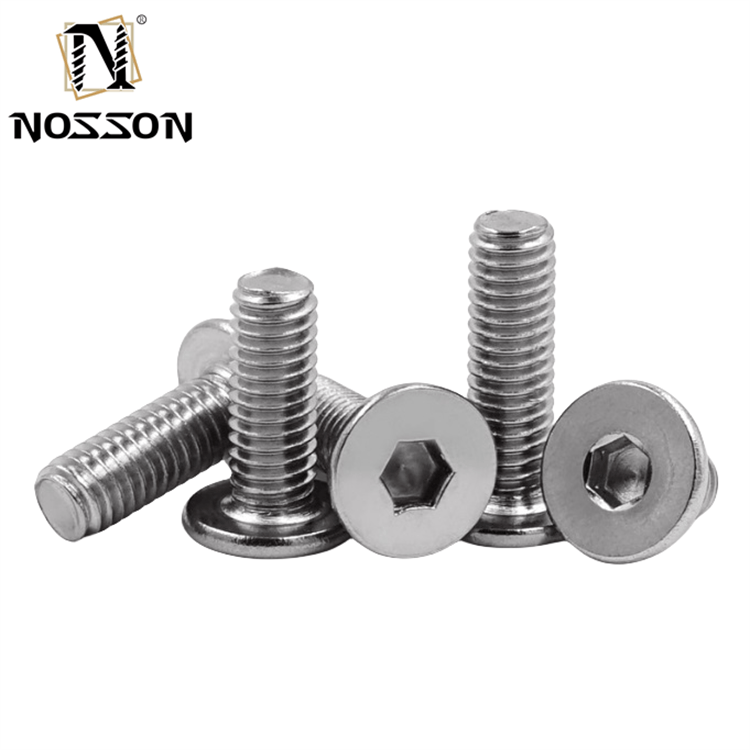 Stainless Steel M4 M5 Flat Head Allen Hex Socket Screw A2 70 with Ultra Low Profile Design and Metric Measurement System