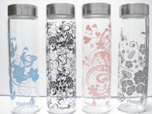 Quality Colorful Single-wall Glass Water Bottles, 500ml high borosilicate water glass bottle wholesale