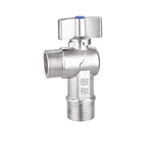 Quality AV1012 Brass Angle Stop Valve Forged PTFE 3/4 Angle Valve 100% Leak Tested wholesale