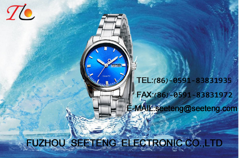 Brand high quality Men's analog watch with stainless steel case and alloy strap