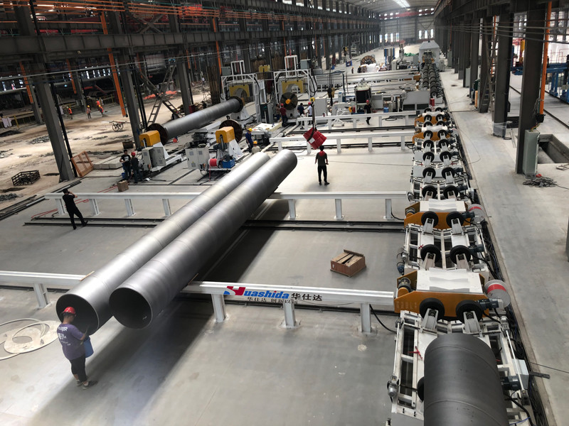 Continuous Line For Steel Pipe PU Spraying Foam Pre Insulated Pipe Making Fast Production Efficiency