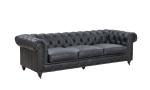 Comfortable Three Seater Leather Sofa Customed Color Living Room Decoration