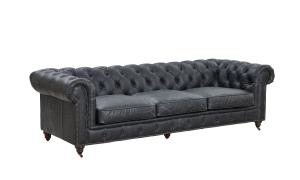Quality Comfortable Three Seater Leather Sofa Customed Color Living Room Decoration wholesale