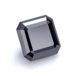 Black Emerald Cut Moissanite Loose Stone Diamond 2 Carat