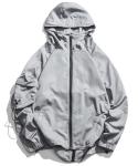 Chic Mens Hooded Zip Up Jackets , Anorak Pocket Nylon Hooded Windbreaker