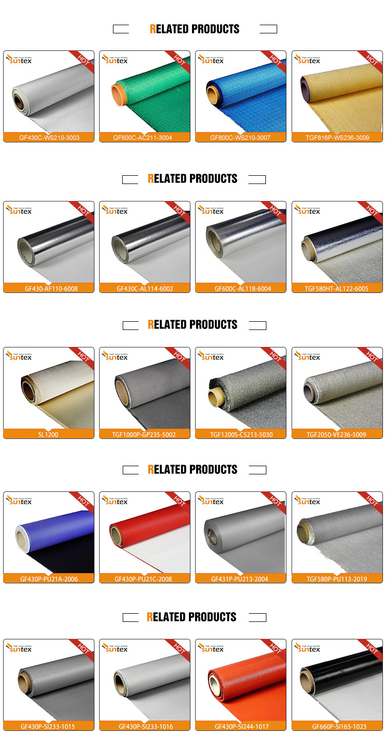 Flame Resistance PTFE Coated Fiberglass Fabric 17OZ Thermal Insulation Shell Fibreglass Cloth Roll