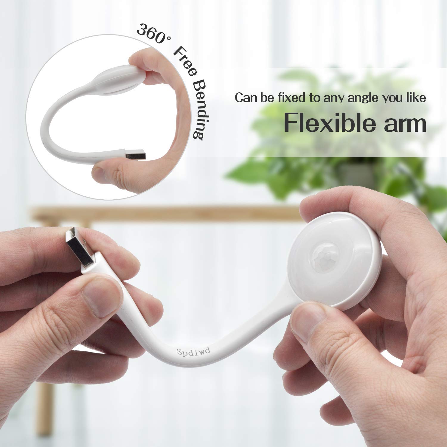USB Reading Lamp,Keyboard Light,Motion Sensor Light,Adjust Angle Portable Flexible