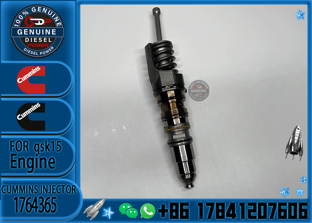 1764365 Genuine Diesel QSX15 Engine Common Rail Fuel Injector 1521978 570016 4954646 4076963 For Scania