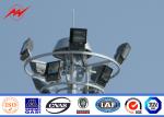 Plaza 12 Lamps Circle 30M High Mast Light Pole , 14 m Square Light Poles