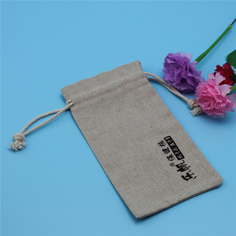 Tightly Closed Gift Package Jute Drawstring Bag
