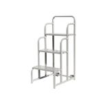 20 Foot 24 Foot Mobile Safety Step Ladder For Warehouse Aluminum Alloy