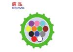 Non Metallic Air Blown Fiber Optic Cable Stable Structure Less Manpower