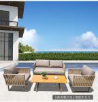 Customized Outdoor Rattan Garden Furniture / Morden Wicker Garden Sofa