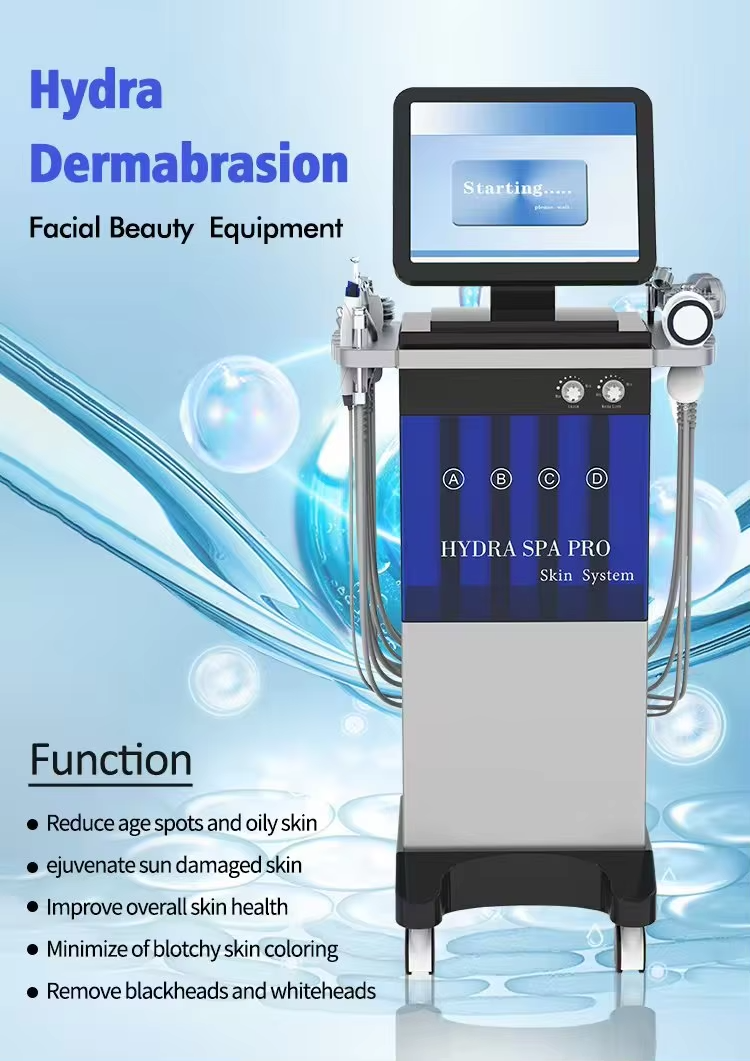 14 In 1 Ultrasonic Scrubber RF Bio Facial Cleaning Hydrodermabrasion Machine